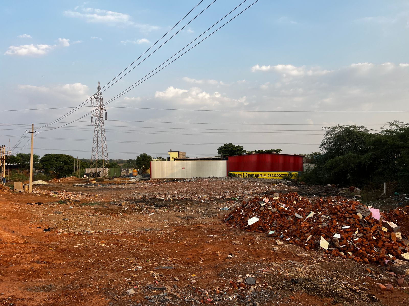 Highway Facing Commercial Site Near Industrial Warehouses